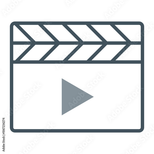 Clapperboard Vector Icon Design