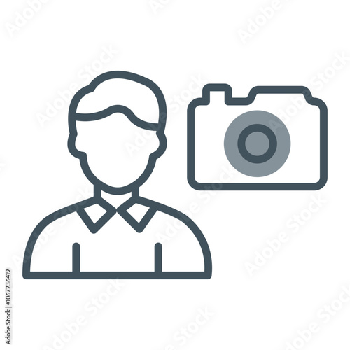 Cameraman Vector Icon Design