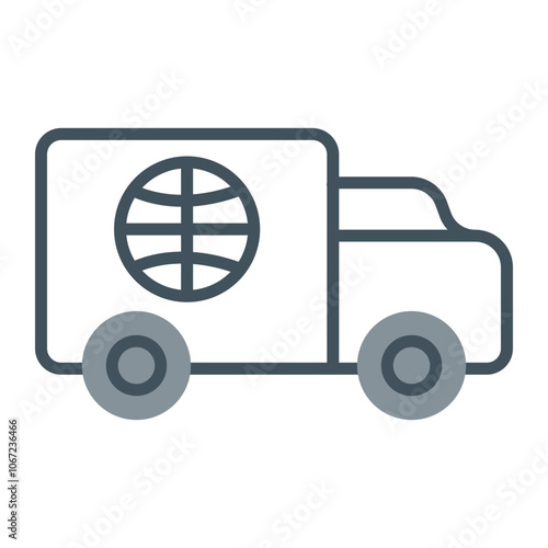 News Van Vector Icon Design