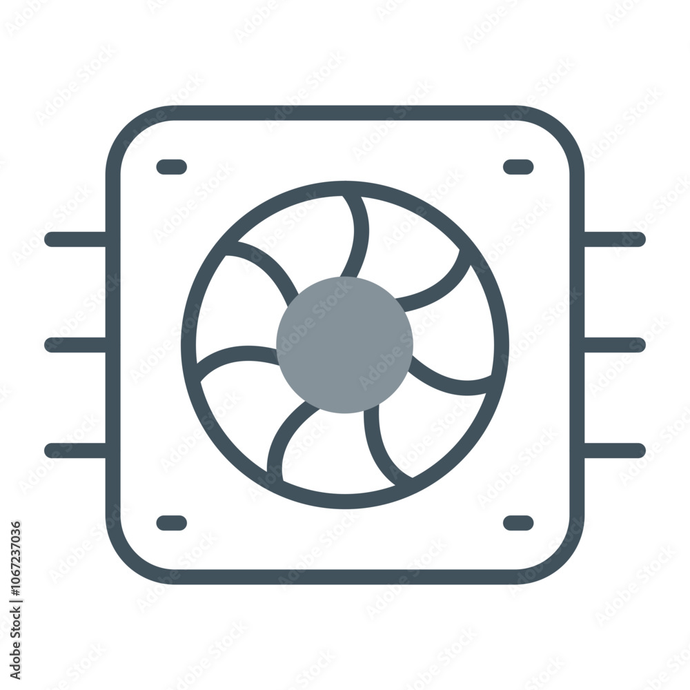 Cooling Fan Vector Icon Design Cooling Fan Vector Icon Design