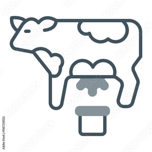 Milking Vector Icon Design