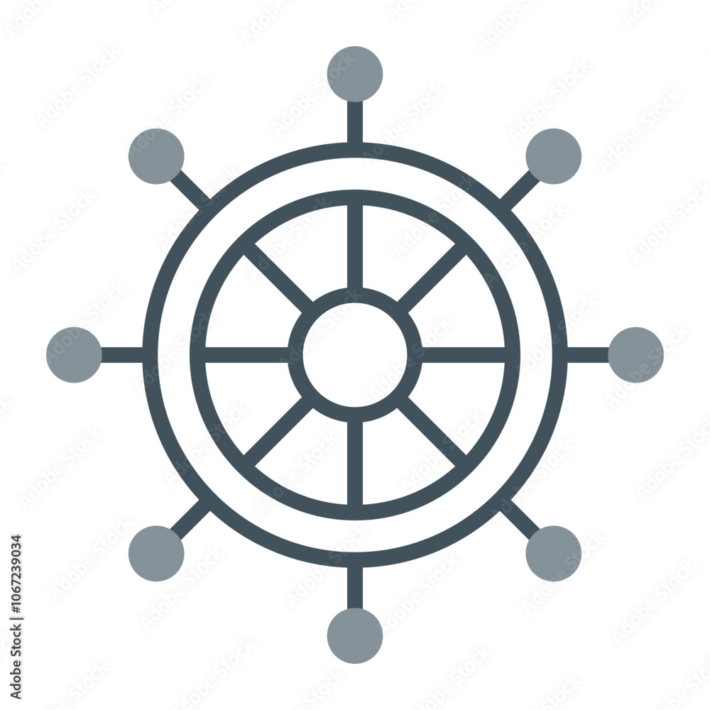 Ship Wheel Vector Icon Design Ship Wheel Vector Icon Design