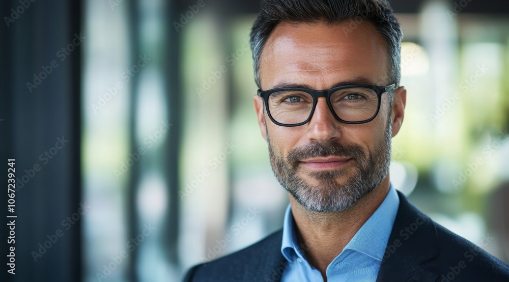 Professional Portrait of a 40-Year-Old Man in an Office Setting Professional Portrait of a 40-Year-Old Man in an Office Setting