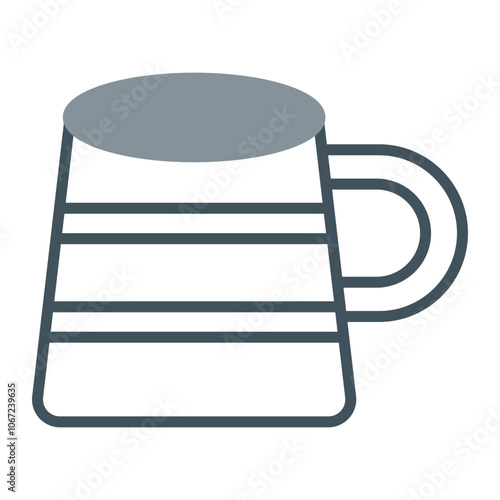 Wooden Mug Vector Icon Design