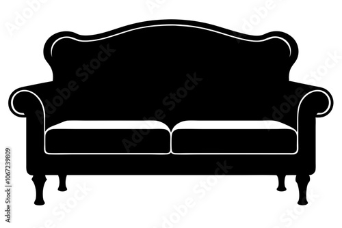 Couch Silhouette vector illustration