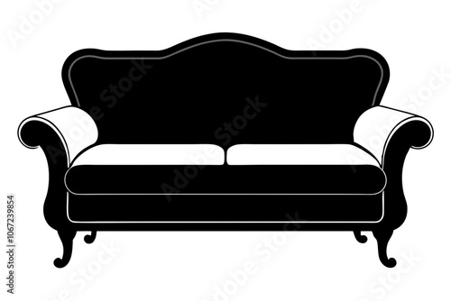 Couch Silhouette vector illustration