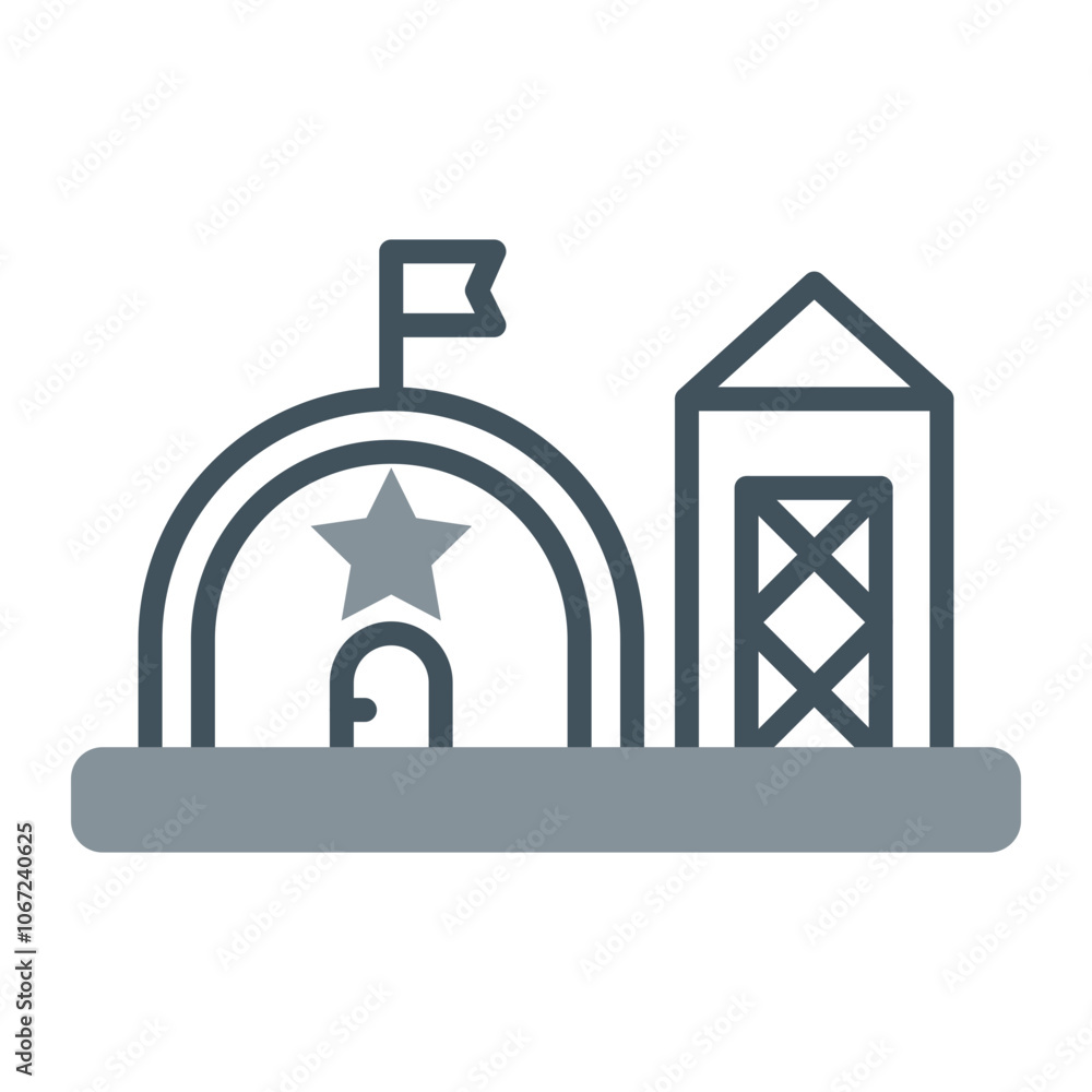 Obraz premium Building Vector Icon Design