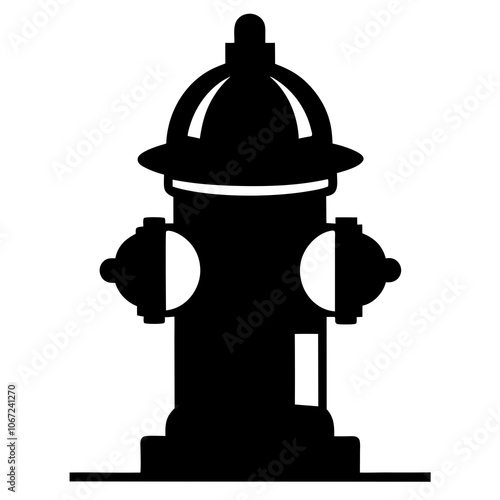 Fire Hydrant Silhouette vector illustration