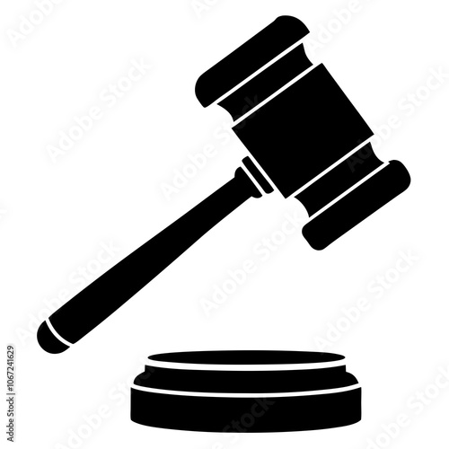 Gavel Silhouette vector illustration