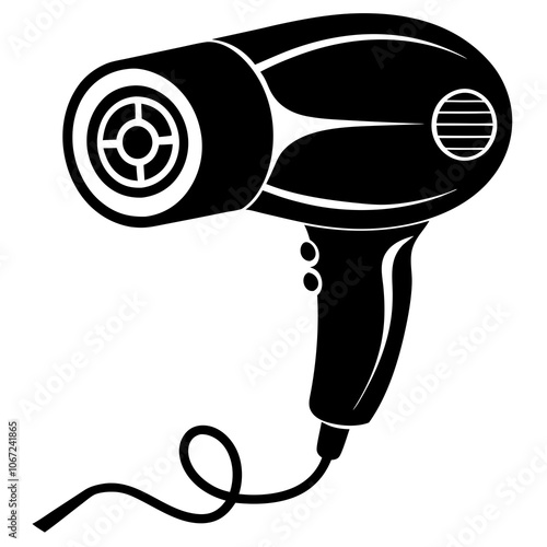 Hair Dryer Silhouette vector illustration