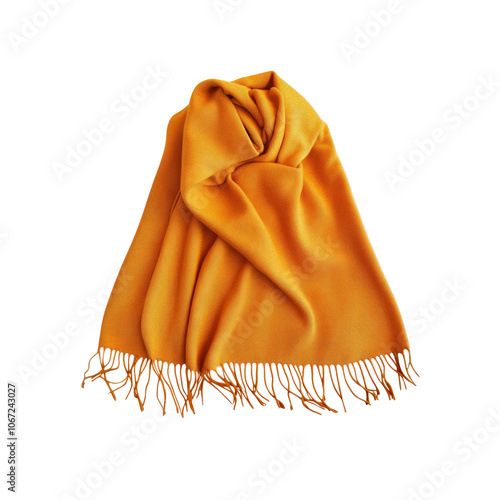 Soft Yellow Scarf with Fringes