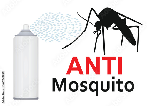 Anti mosquito spraying icon. vector