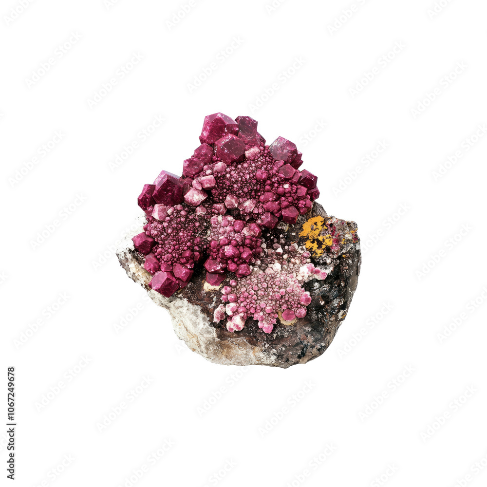 Pink Crystal Cluster on Rock Pink Crystal Cluster on Rock
