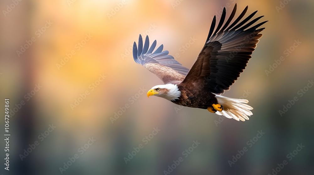 Fototapeta premium eagle in flight HD 8K wallpaper Stock Photographic Image