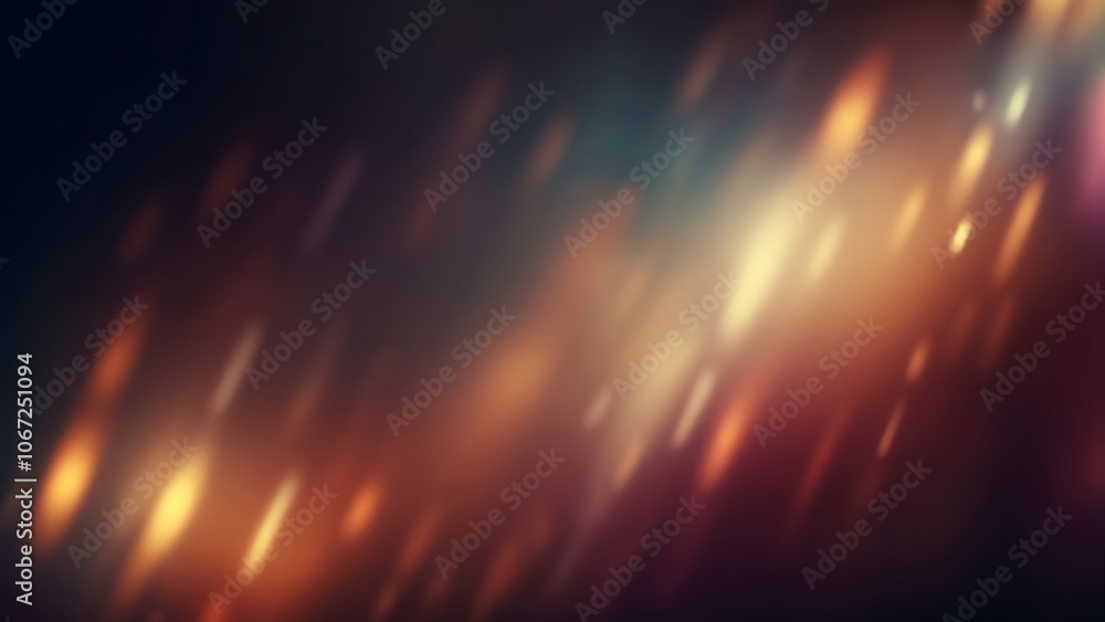 Abstract Orange and Yellow Light Streaks on Dark Background Abstract Orange and Yellow Light Streaks on Dark Background