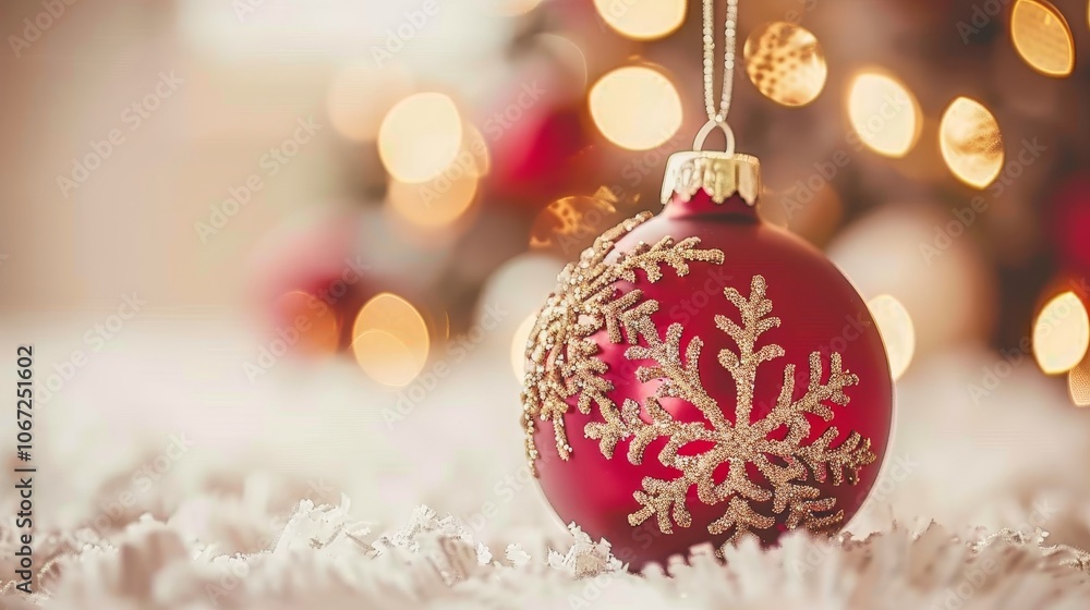 Christmas tree decorated with baubles and blurred shimmering lights, ideal for festive greetings Christmas tree decorated with baubles and blurred shimmering lights, ideal for festive greetings