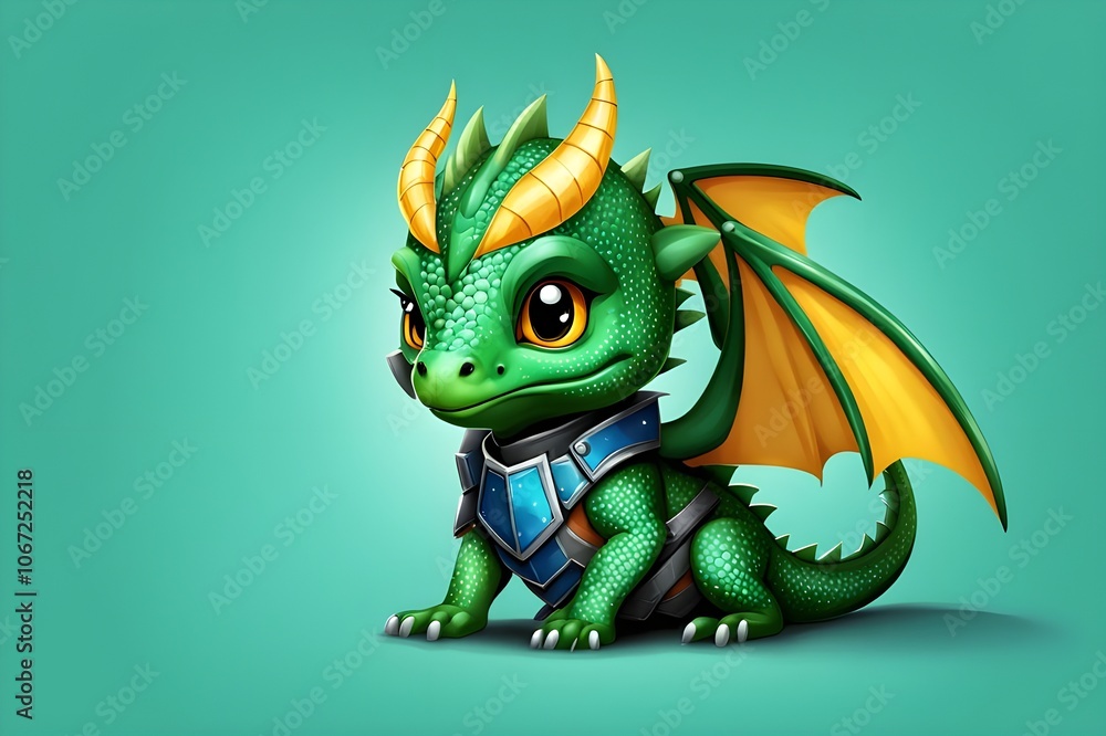 illustration shows an adorable baby dragon wearing a helmet. illustration shows an adorable baby dragon wearing a helmet.