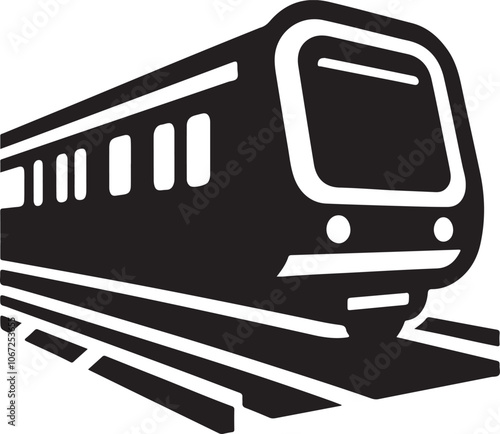 train on a white background