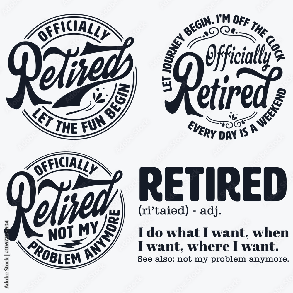 Obraz premium Officially Retired Svg, Retirement Svg, 2024 svg, Cricut Svg, Engraving File Svg, Cut File Svg, Instant Download