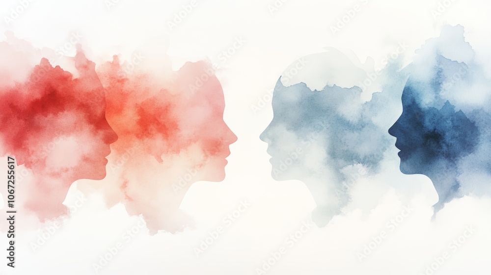 Two silhouettes in the fog, a mysterious encounter in the misty depths mysterious Two silhouettes in the fog, a mysterious encounter in the misty depths mysterious