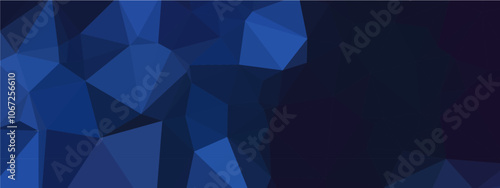 Abstract dark blue geometric background with triangle pattern.