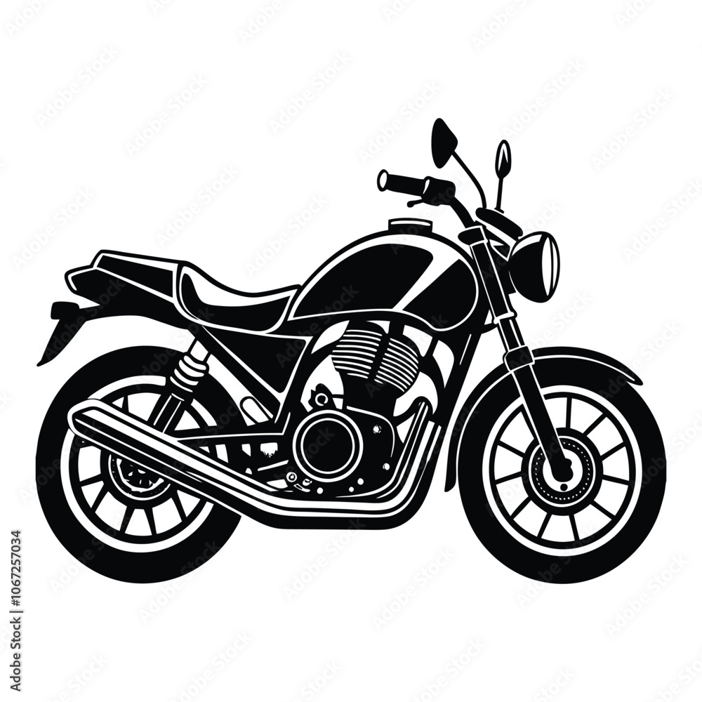 Fototapeta premium motorcycle new model illustration design black