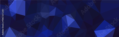 Abstract blue and dark blue geometric pattern, low poly background.
