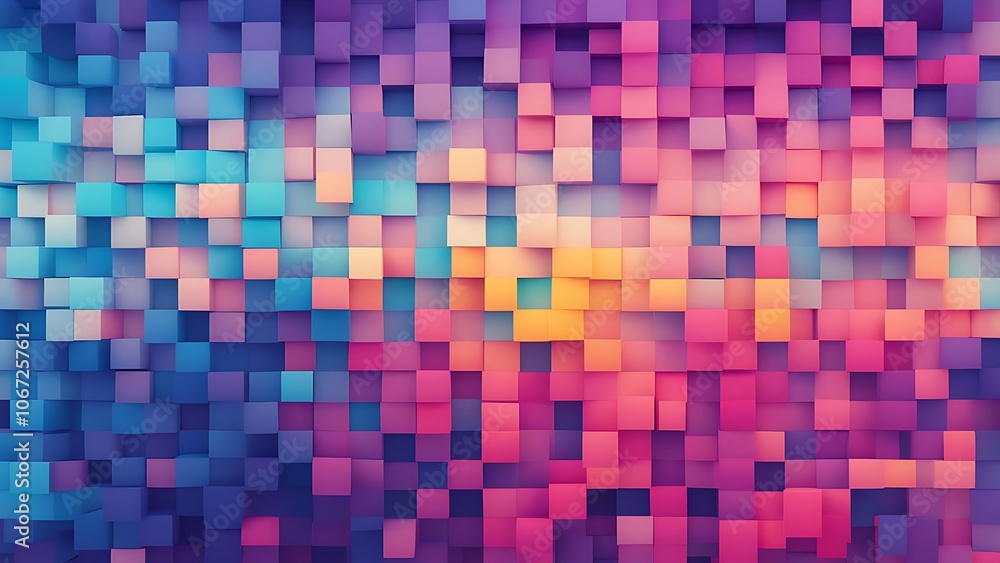 Abstract Colorful Cube Pattern Background Abstract Colorful Cube Pattern Background