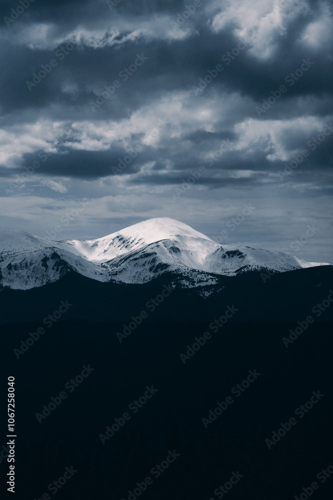 Fototapeta premium winter in the mountains ukraine
