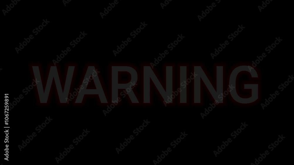 Warning text animation Warning text animation