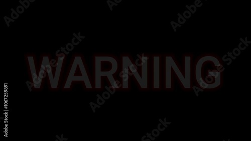 Warning text animation 