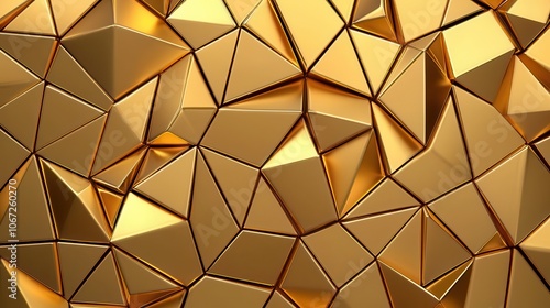 Glittering gold triangular patterns create a visually striking texture for creative projects.