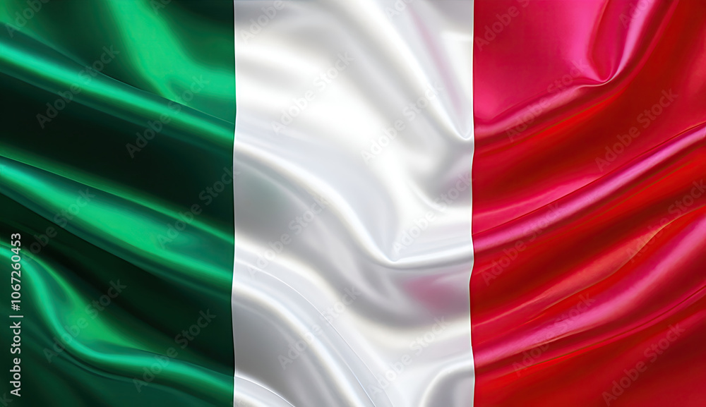 Italian flag for national Day or Independence Day of Italy