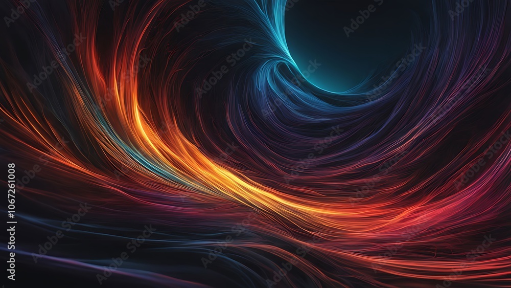 Abstract Swirling Lines of Red, Blue, and Yellow Abstract Swirling Lines of Red, Blue, and Yellow