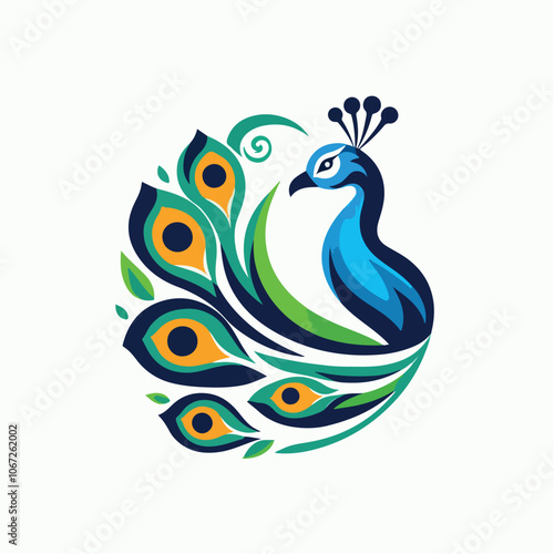 peacock logo illustration