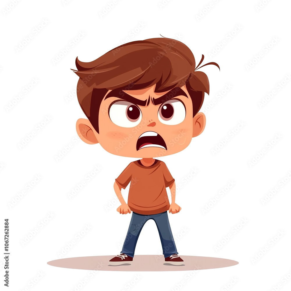 Angry Cartoon Boy Angry Cartoon Boy