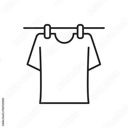 drying clothes simple icon design vector