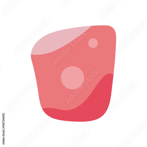 Climbing red hold in flat design. Bouldering stone for alpinism wall. Vector illustration isolated.