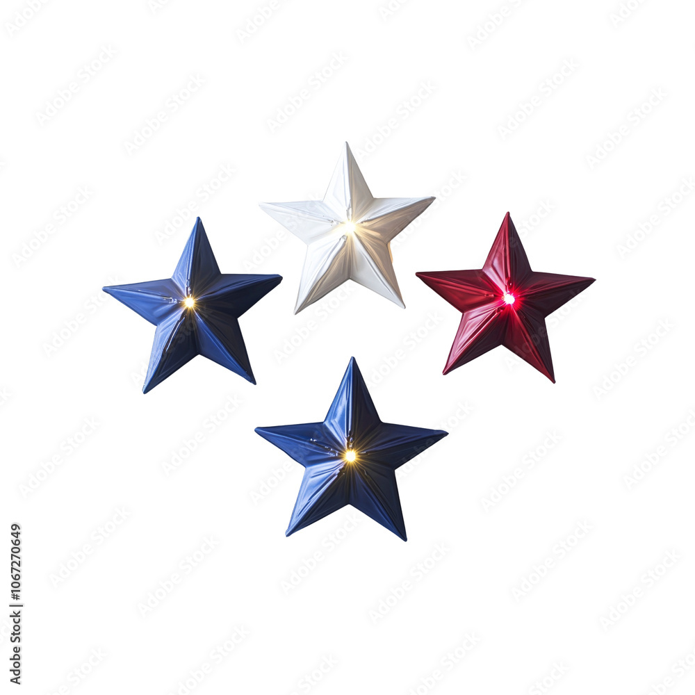 Red, White, and Blue Stars with Lights Red, White, and Blue Stars with Lights