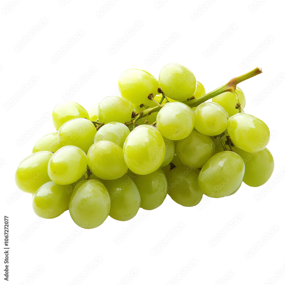 Fresh green grapes arranged on a white background Fresh green grapes arranged on a white background