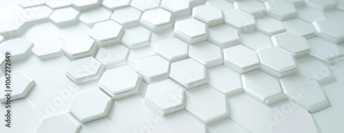 White background with light gray lines in the shape of hexagons design architecture futuristic.