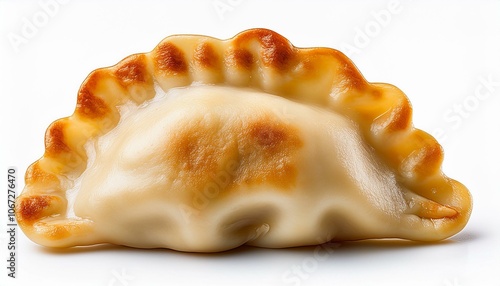 Pierogi dumpling front view full length isolate on White background PNG