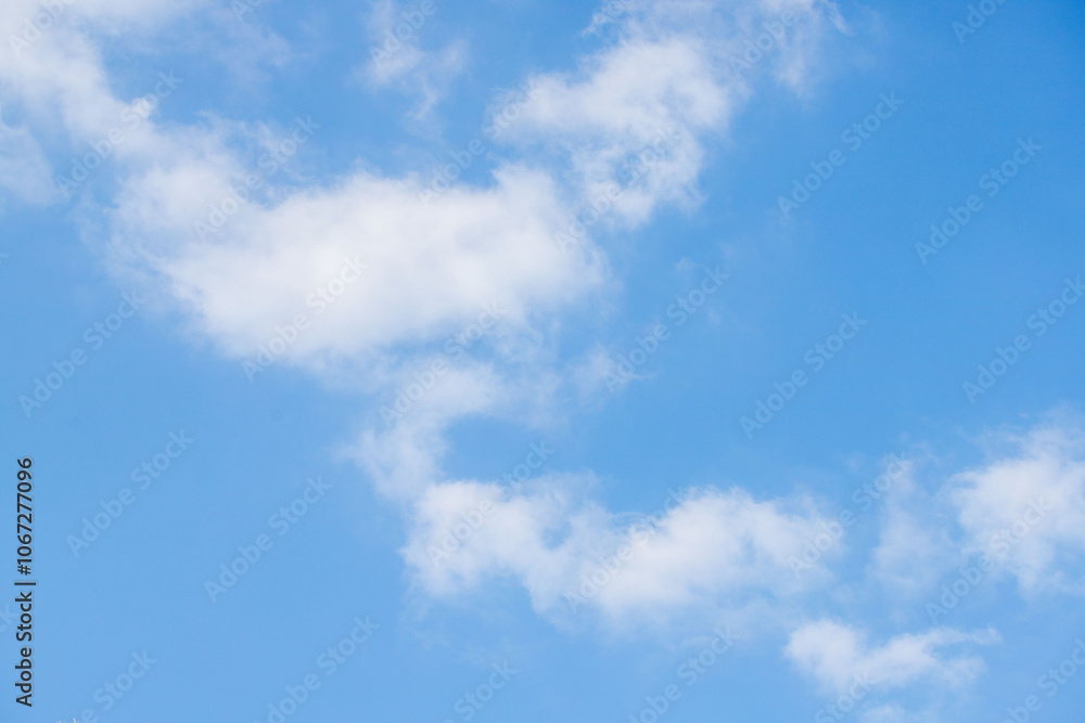 The sky is blue and has a few clouds The sky is blue and has a few clouds