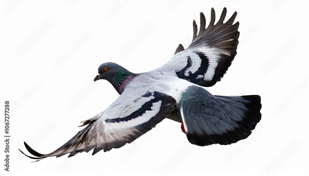 pigeon flying high resolution on White background PNG
