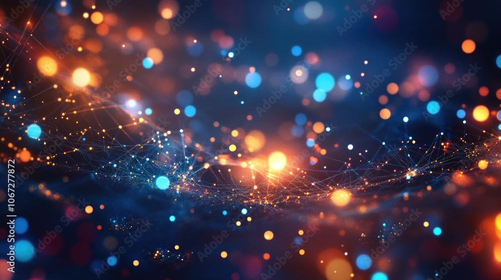 Fototapeta premium Airborne light installation