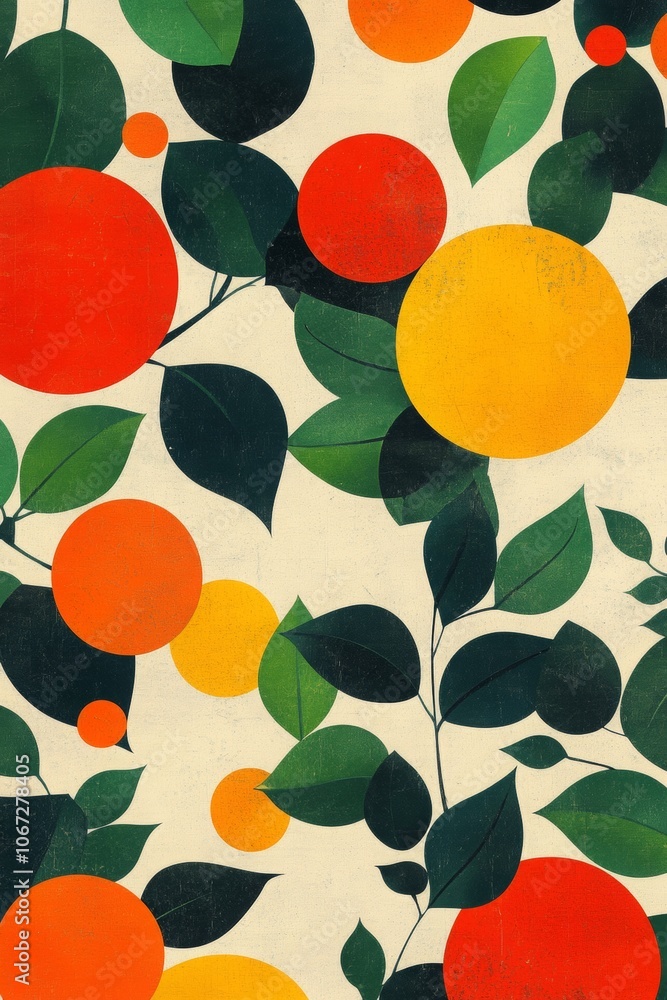 Vibrant Retro Textile Design, bold 1960s pattern with lively colors and intricate shapes, captivating vintage aesthetic for modern decor Vibrant Retro Textile Design, bold 1960s pattern with lively colors and intricate shapes, captivating vintage aesthetic for modern decor