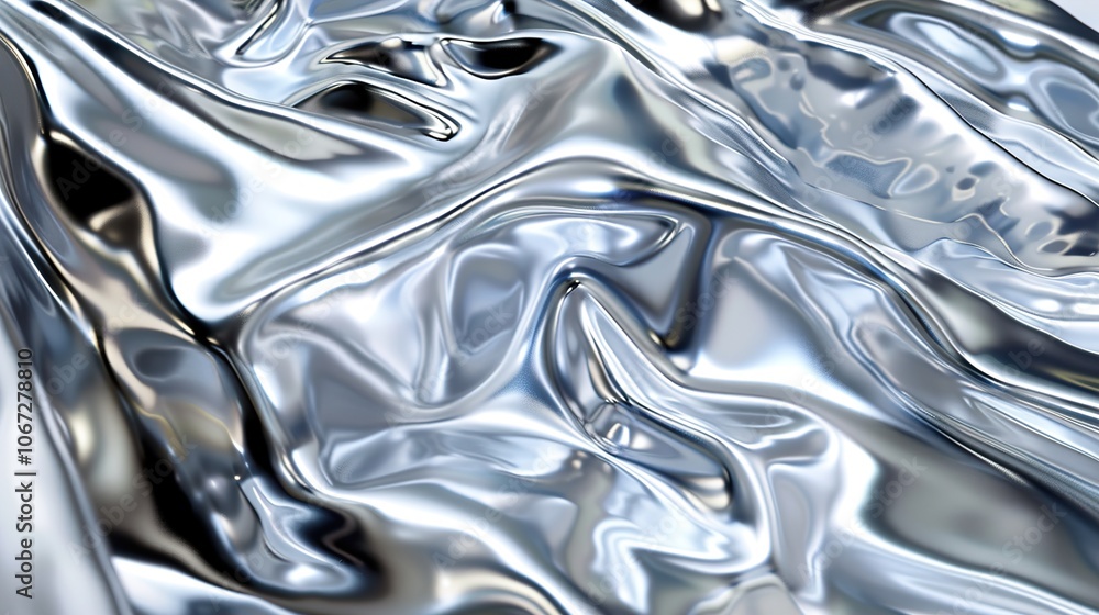 Abstract Metallic Texture: Silver Surface with Shiny Liquid Metal Abstract Metallic Texture: Silver Surface with Shiny Liquid Metal