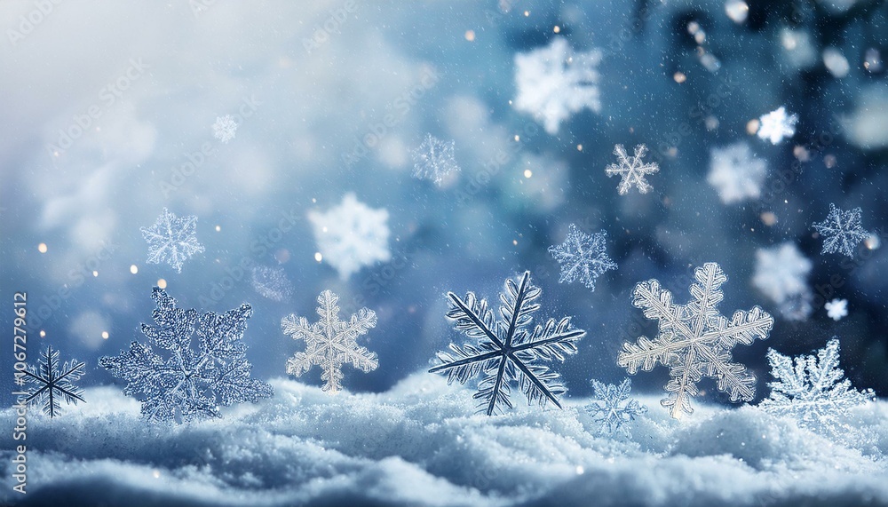 abstract winter background with snowflakes, Christmas background with heavy snowfall, snowflakes in the sky abstract winter background with snowflakes, Christmas background with heavy snowfall, snowflakes in the sky