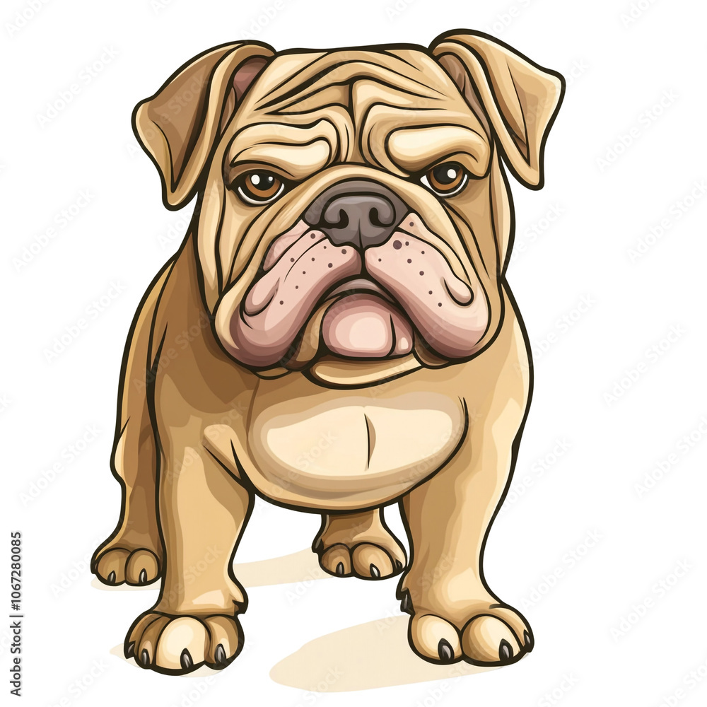A Cartoon Bulldog A Cartoon Bulldog