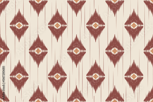 ikat Abstract Ethnic art. Seamless pattern in tribal, folk embroidery, and Mexican style. Aztec geometric art ornament print.Design for carpet, cover.wallpaper, wrapping, fabric, clothing